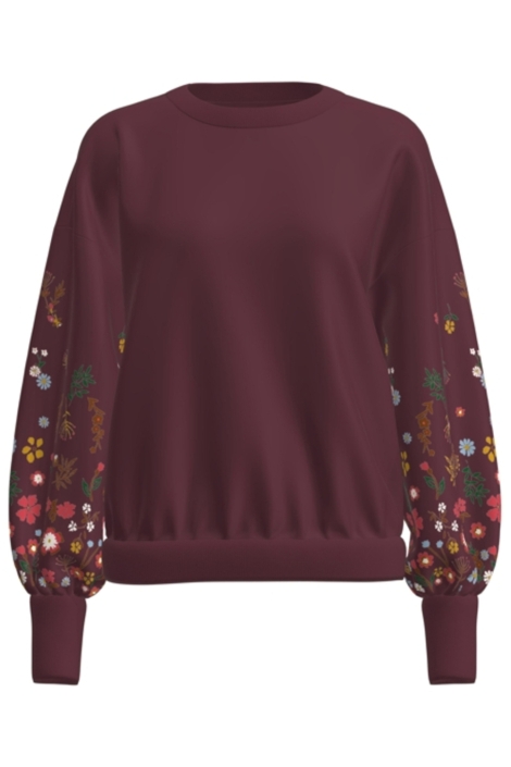 Only onlbrooke l/s o-neck flower swt noo